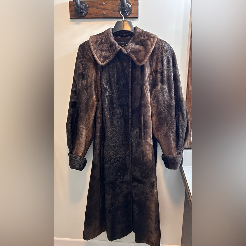 Real FUR  Brown Teddy Jacket with Fluffy Texture-M